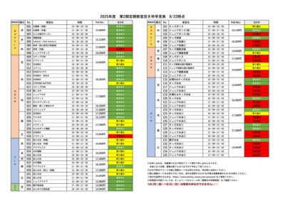thumbnail of 教室空き枠表　2025.2期