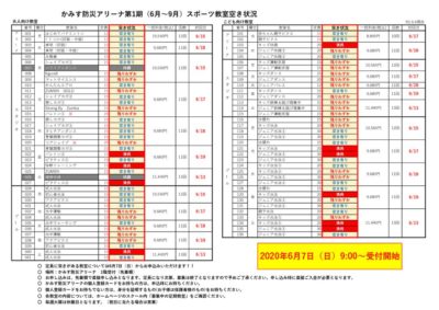 （R2.6.6)第1期教室空き状況表のサムネイル