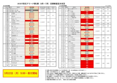 第1期教室空き状況表のサムネイル