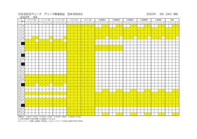 アリーナ関連施設空き状況のサムネイル